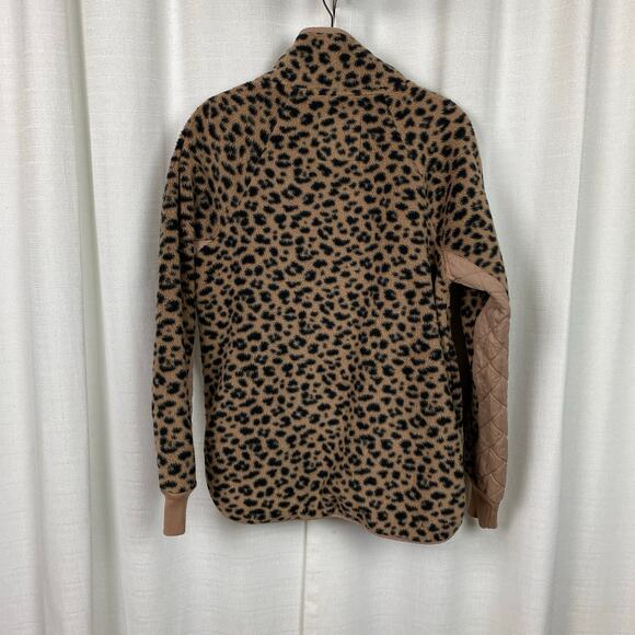 Abercrombie&Fitch Brown Leopard Print Sherpa Pullover Sz.S - Picture 10 of 14